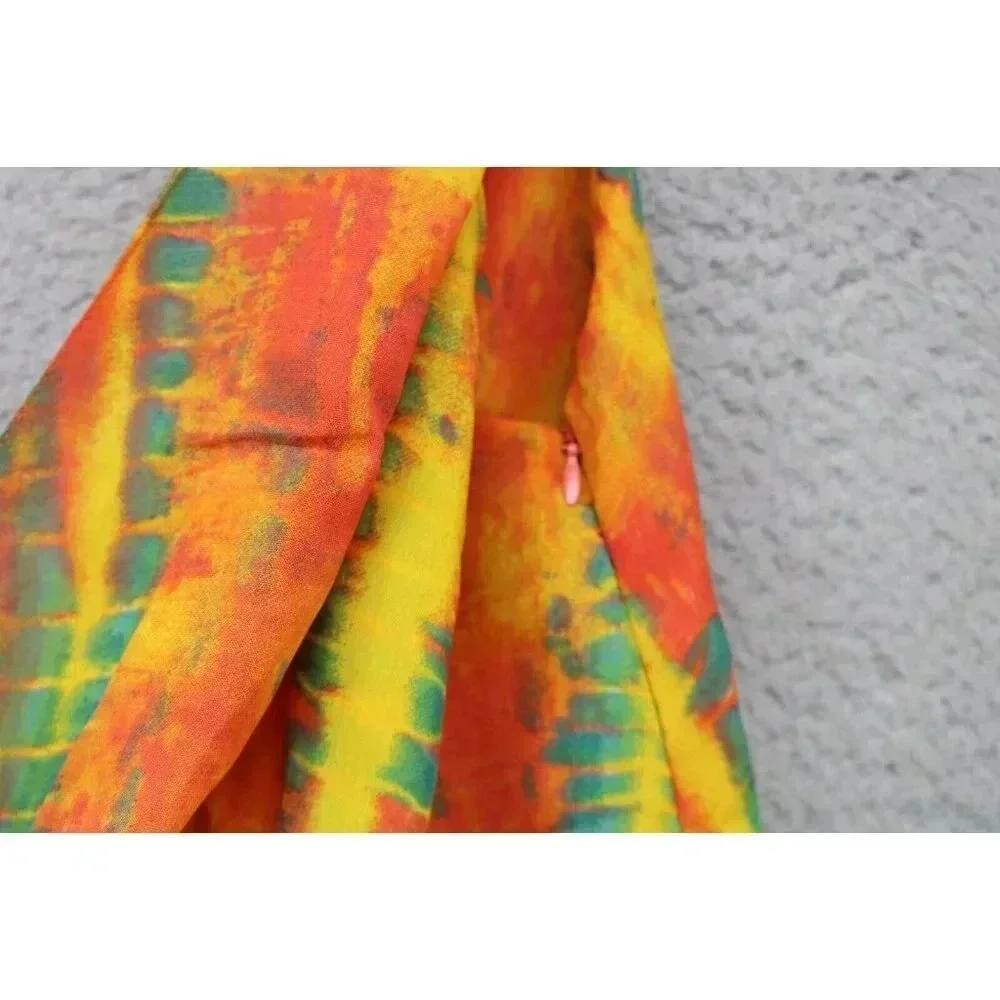 Ellen Weaver Sleeveless Tie-Dye Maxi Dress-Large-Empire Waist-Twisted Straps - Picture 9 of 9